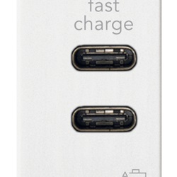 ALIMENTATORE USB C+C 5V 3A 1M BIANC