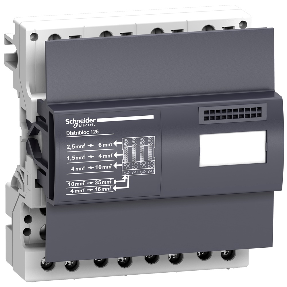 Blocco distribuzione Linergy DX 125A 4 poli 690V CA per impianti elettrici industriali