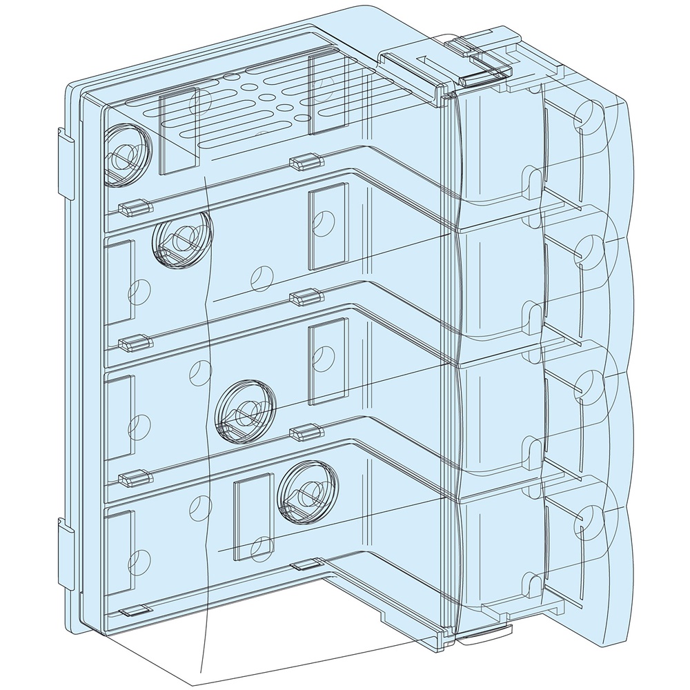 Blocco alimentazione universale Powerclip 250A 4 poli per interruttori NSX CVS INS INV