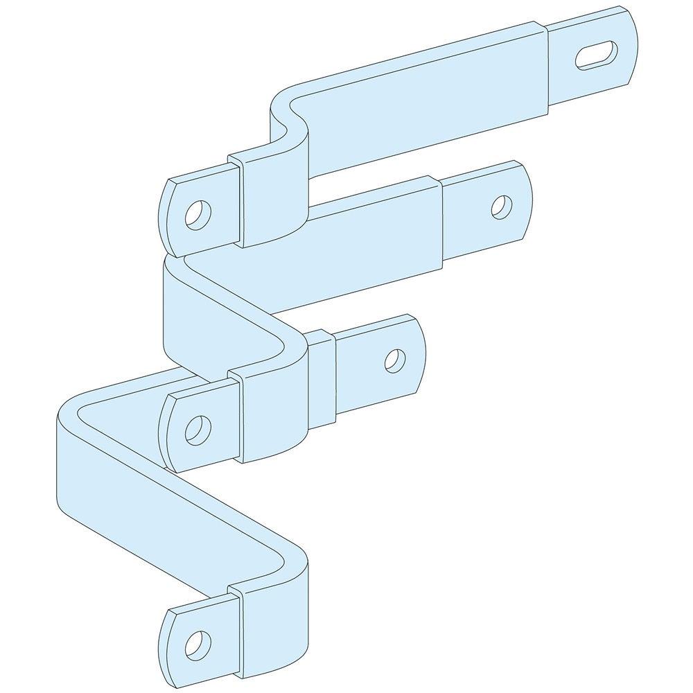 Collegamento NSX630 3P fisso leva PrismaSeT installazioni orizzontali scomparti 650 mm