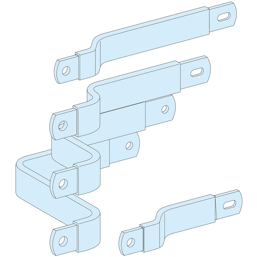 Collegamento fisso NSX630 4P per installazioni orizzontali PrismaSeT P scomparti 650 mm