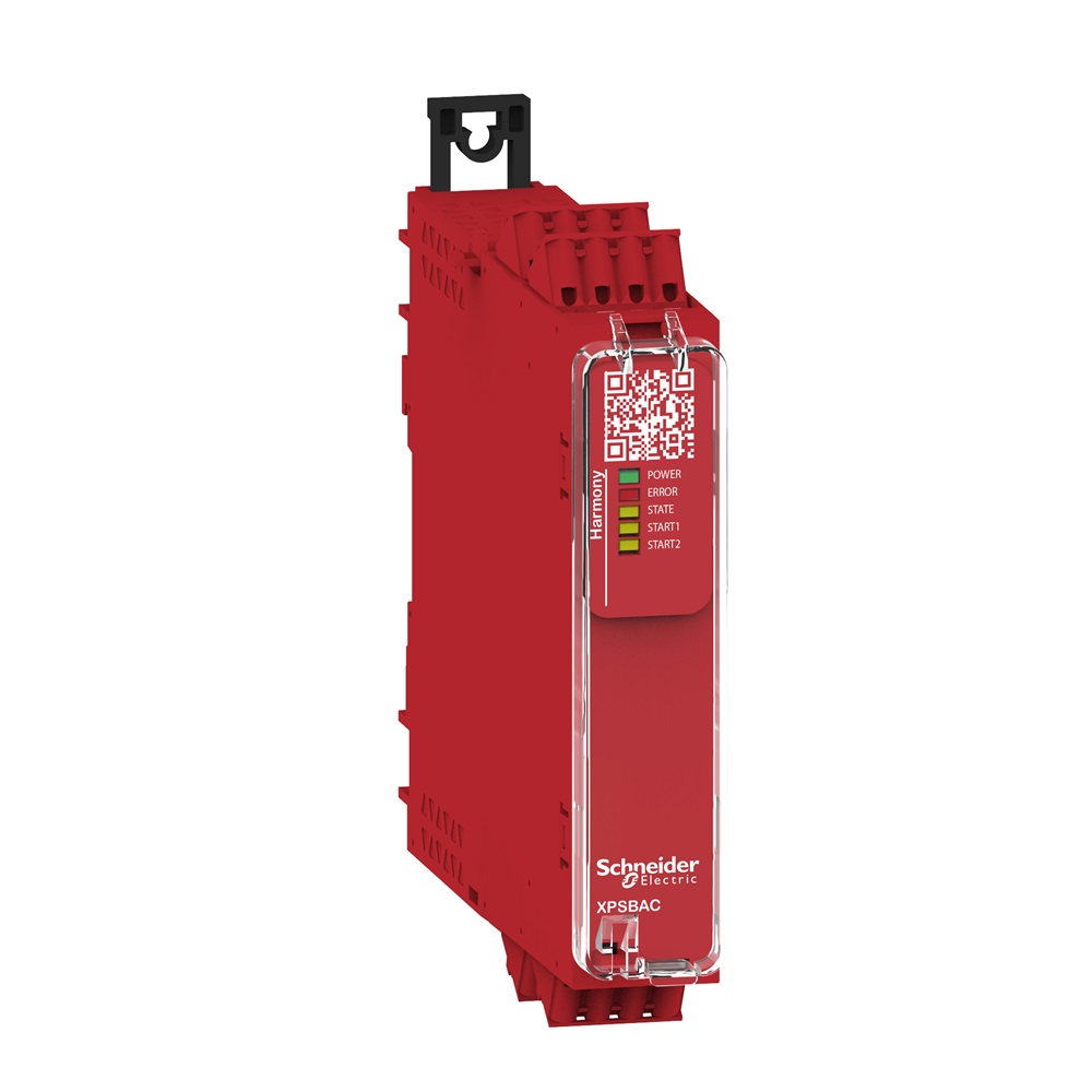 Modulo di sicurezza, Harmony XPS, controllo emergenza e ripari senza ingressi dedicati, 24 V, morsetti a molla