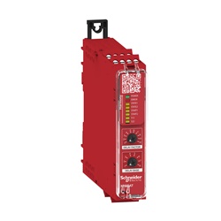 Modulo di sicurezza, Harmony XPS, controllo emergenza e ripari con uscita temporizzata, 24 V, morsetti a vite