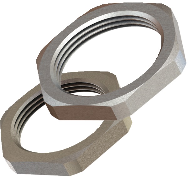 Controdado metallo M50 filettatura metrica EN 60423 per pressacavi CEM nichelato (x10)