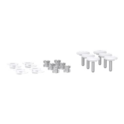 Accessori tetto PrismaSeT P IP55 con dadi lamiera e tappi anello sollevamento