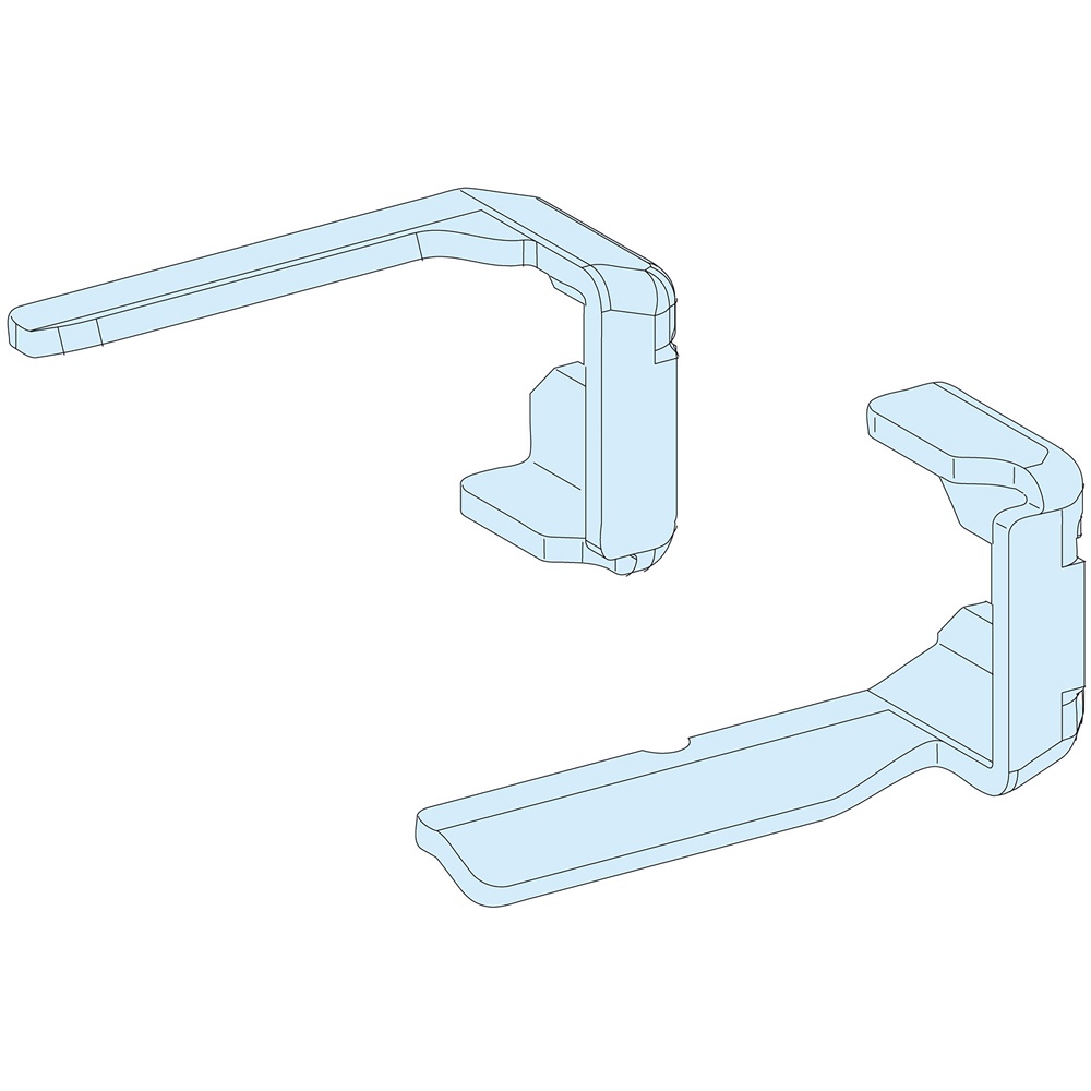 Kit supporto pannello frontale PrismaSeT larghezza 50 mm trattamento elettroforesi bianco RAL 9003 uso elettrico