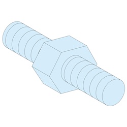 4 distanziali esagonali H9 M6