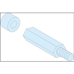 Distanziatori esagonali M8 altezza 50 mm set 4 pezzi per armadi elettrici PrismaSeT P e G