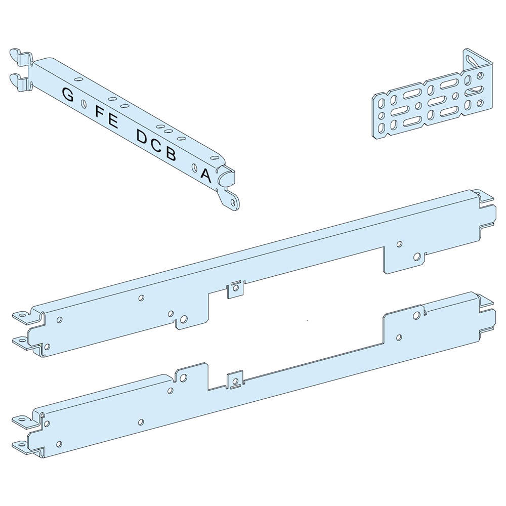 Piastra di fondo montaggio PrismaSeT compatibile ComPact NS250 H per armadi 650 mm acciaio bianco