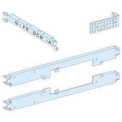 Piastra di fondo montaggio PrismaSeT compatibile ComPact NS250 H per armadi 650 mm acciaio bianco