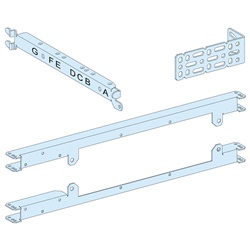 Piastra di fondo per commutatori NS630 H, acciaio bianco, montaggio orizzontale, compatibile armadi 650 mm