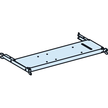 Piastra di fondo NS1600-NT V estrabile acciaio bianco per armadi 650 mm installazione verticale