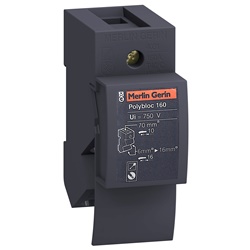 Blocco distribuzione Linergy 160A 1P 690V per impianti elettrici industriali e civili