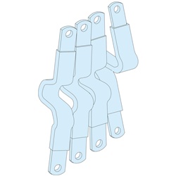 Connessione a valle NS 160/250 sbarre distribuzione laterali multistadio 250 A per quadri elettrici industriali