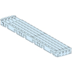 Powerclip sbarra isolata 4 poli 125A 450 mm distribuzione elettrica