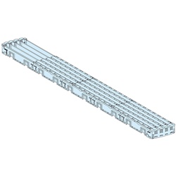Powerclip sbarra isolata 4 poli 125A 750mm distribuzione elettrica PrismaSeT