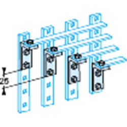 Staffa angolare rame 4 pezzi 250A per impianti elettrici professionali Linergy BS