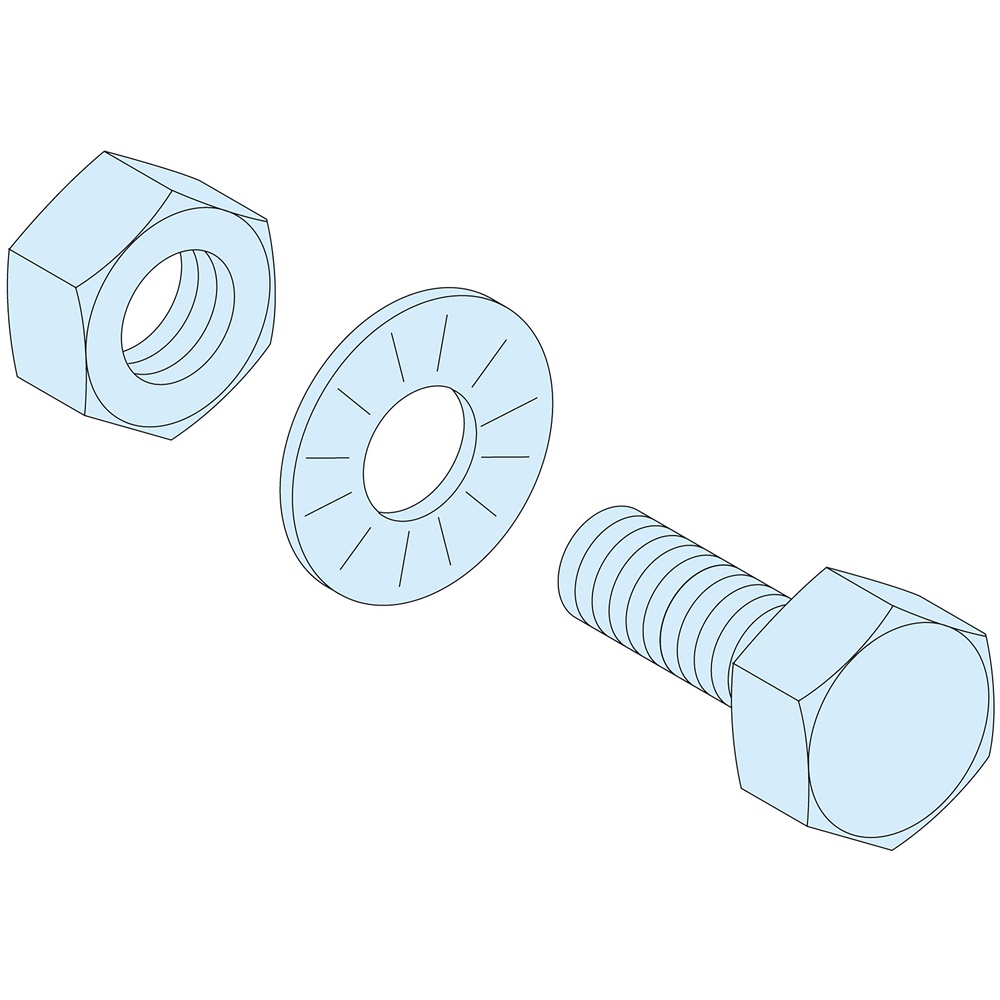 Bulloni M6x20 mm grado 8.8 per montaggio sbarre rame 5 mm, kit 20 pezzi