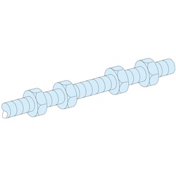 Flangia montaggio PrismaSeT P per armadi elettrici barre laterali 650 mm