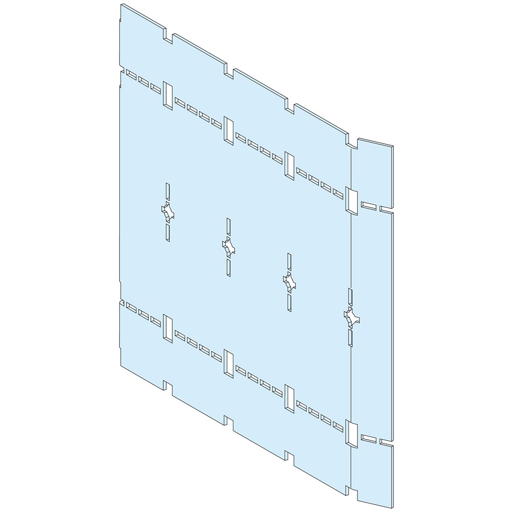 Kit frazionamento schermo forma 2 per quadri PrismaSeT P, piastra isolata modulare tagliabile, collegamento dispositivi >1600 A