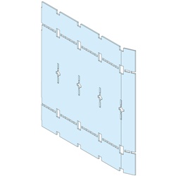 Kit frazionamento schermo forma 2 per quadri PrismaSeT P, piastra isolata modulare tagliabile, collegamento dispositivi >1600 A