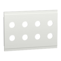 Piastra funzionale 8 fori diametro 22 mm montaggio PrismaSeT G nero plastica armadi 600 mm