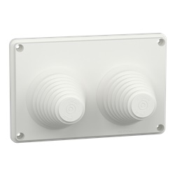 Piastra pressacavi PrismaSeT PPC 2 entrate 33-72 mm IP55 per armadi elettrici
