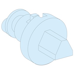 Serratura triangolo maschio 7mm per armadi PrismaSeT G e pavimento, inserto quadrato tecnico
