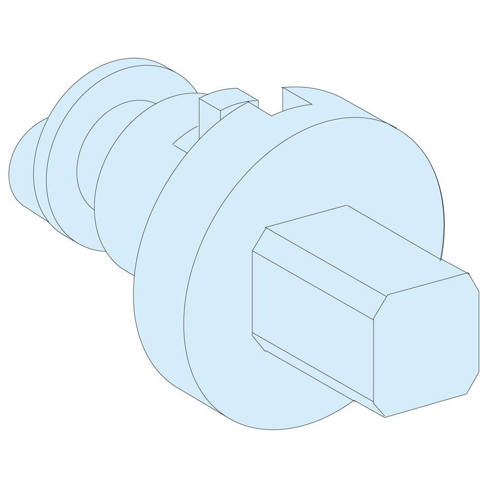 Serratura cilindro quadrato maschio 8 mm per armadi PrismaSeT G e pavimento