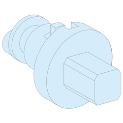 Serratura cilindro quadrato maschio 8 mm per armadi PrismaSeT G e pavimento