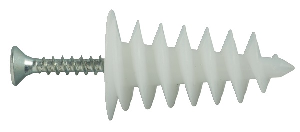 Tassello ISO polistirolo 40 mm con vite Ø4,5x35 mm per sospensioni leggere in intercapedini, cantine, garage e vespai