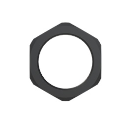 Ghiera nylon PA6 nera filettatura M40x1.5 per impianti elettrici professionali