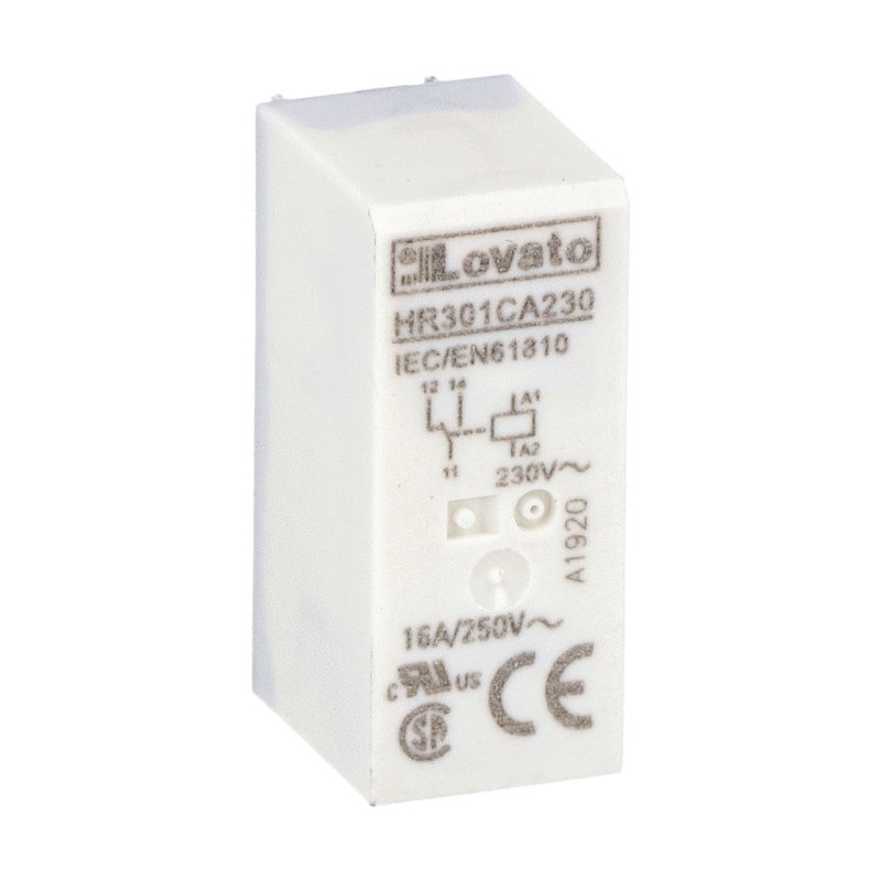 RELE MINIATURIZZATO 1 CONTATTO IN SCAMBIO 16A 230VAC USO ELETTRICO INDUSTRIALE