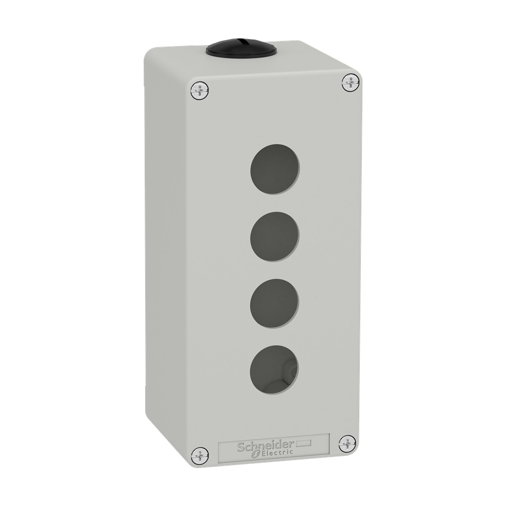 Pulsantiera in metallo grigia  M25 4 fori 22MM 80X175X77 UL CSA