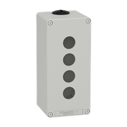 Pulsantiera in metallo grigia  M25 4 fori 22MM 80X175X77 UL CSA