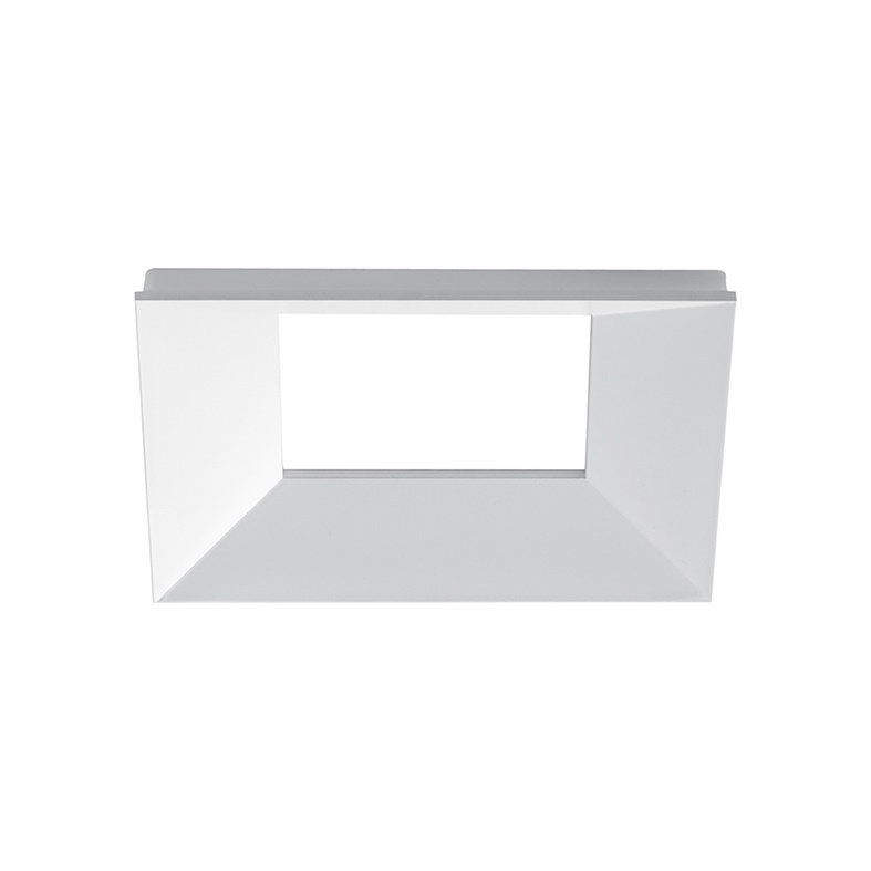 Riflettore quadrato policarbonato bianco per faretti KOM07, design modulabile per ambienti retail, museali e abitativi
