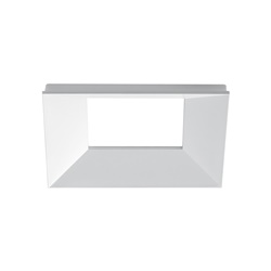 Riflettore quadrato policarbonato bianco per faretti KOM07, design modulabile per ambienti retail, museali e abitativi