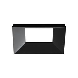Riflettore quadrato policarbonato nero per faretti incasso KOM07, modulabile, orientabile, per negozi retail e ambienti abitativi