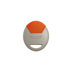 Badge formato porta-chiavi arancio, carta standard controllo accessi