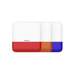 Sirena esterna wireless arancione con luce stroboscopica segnalazione acustica industriale