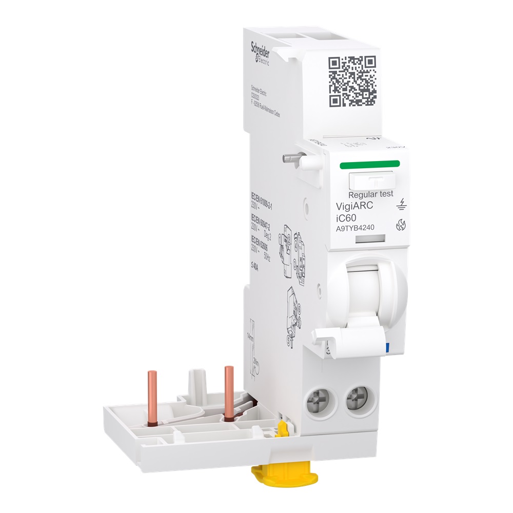 Blocco addizionale con protezione AFDD, Acti9 VigiARC iC60, 2P, 40A, 30mA, tipo A-SI