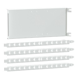 Piastra montaggio NSXm leva/rotativo 3P/4P compatibile armadi 400 mm acciaio bianco