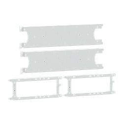 Piastra montaggio NSXm leva rotativa 3P/4P acciaio bianco per armadi 650 mm