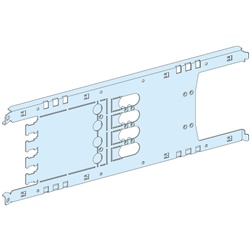 Piastra di fondo NS250 4 poli 250A compatibile PrismaSeT P e ComPact Vigi NSX/CVS installazione orizzontale acciaio bianco