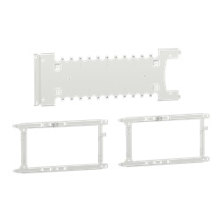Piastra di fondo acciaio bianco NS-INS250 V per unità funzionali PrismaSeT P, compatibile armadi 650 mm, installazione verticale