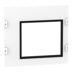 Piastra frontale MTZ2 fissa acciaio bianco per armadi elettrici 650 mm compatibile Masterpact NW08-32 3P/4P