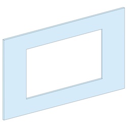 Piastra frontale pretranciata acciaio bianco per protezione dispositivi controllo armadi PanelSeT P 8 moduli 400x500 mm