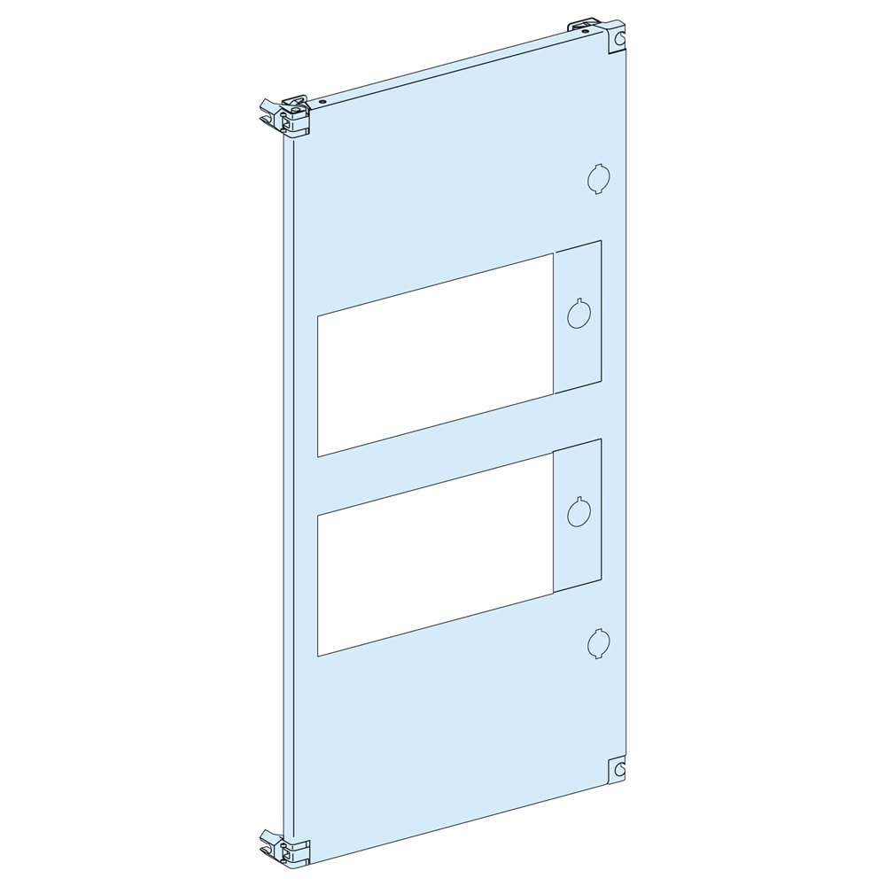 Piastra frontale pretranciata 13 moduli acciaio bianco 400 mm per armadi elettrici PanelSeT