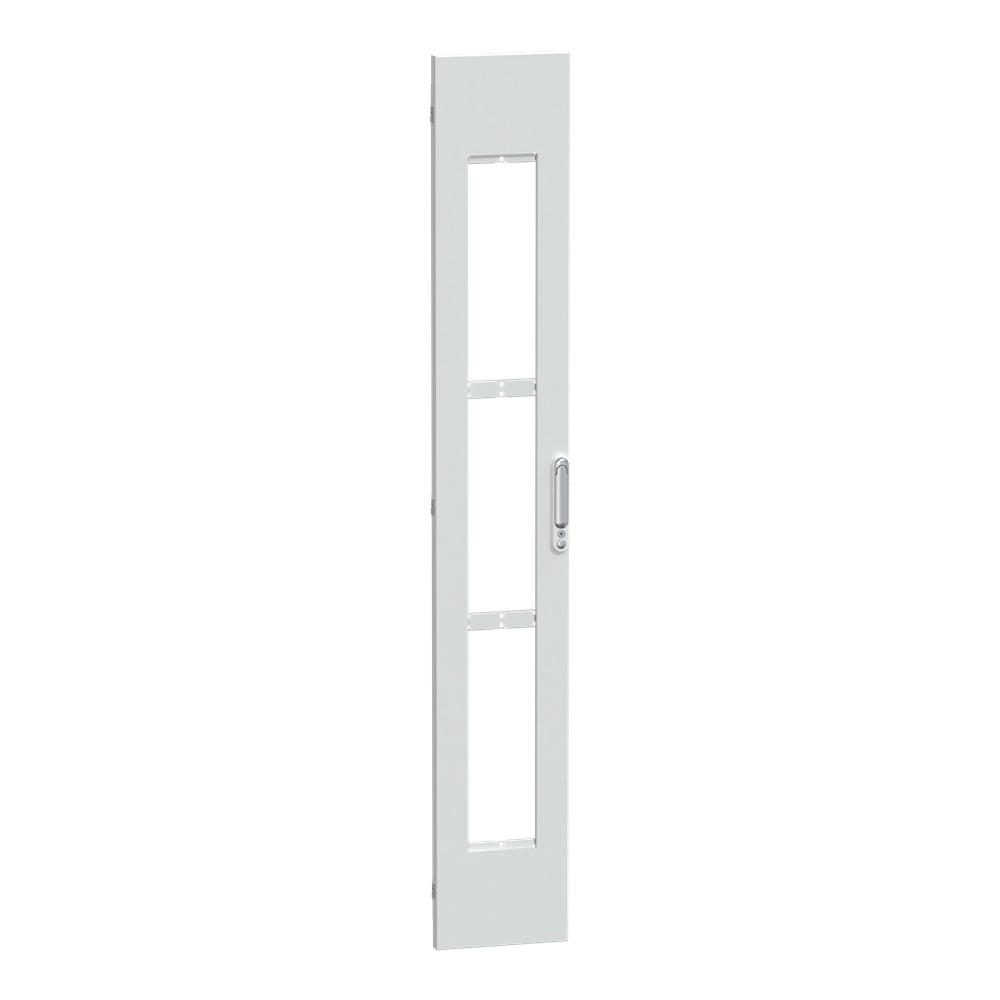 Porta preforata strumenti IP30 L300 per armadi PrismaSeT P pavimento apertura HSI bianco