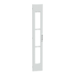 Porta preforata strumenti IP30 L300 per armadi PrismaSeT P pavimento apertura HSI bianco